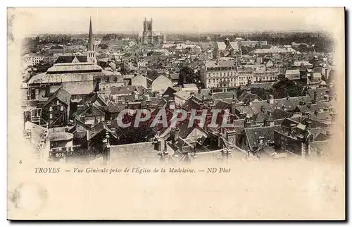 Troyes Cartes postales Vue generale prise de l&#39eglise de la Madeleine