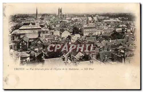 Troyes Cartes postales Vue generale prise de l'eglise de la Madeleine