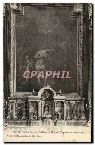 Troyes Cartes postales Eglise Saint Jean Tableau de Mignard (bapteme de Jesus Christ)