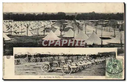 Mailly le Camp - Au camp de mailly - Campement d&#39Artillerie - Cartes postales