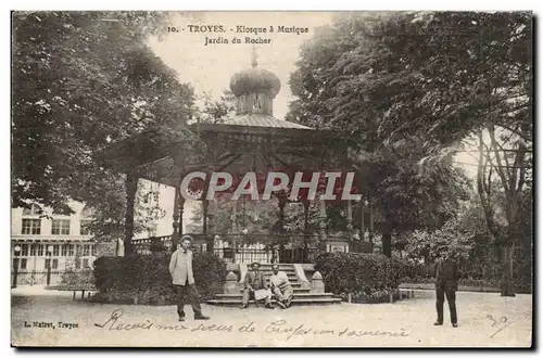 Troyes - Kiosque a musique - Jardin du Rocher - Cartes postales