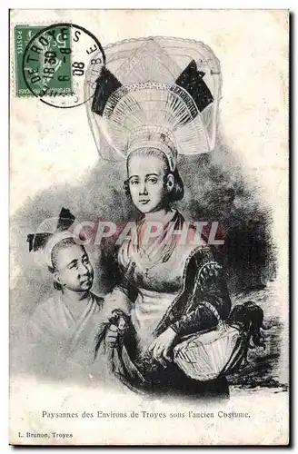 Troyes - Panorama des Environs de Troyes sous l'ancien Costume - Folklore - Cartes postales