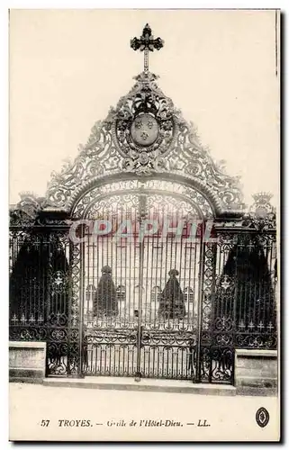Troyes - Grille de l'Hotel Dieu - Cartes postales