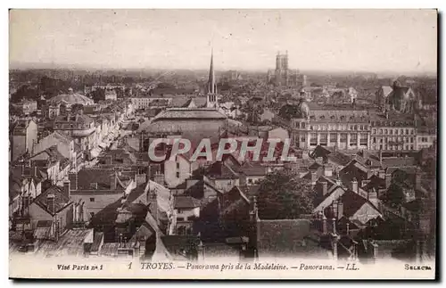 Troyes - Panorama pris de la Madeleine - Cartes postales