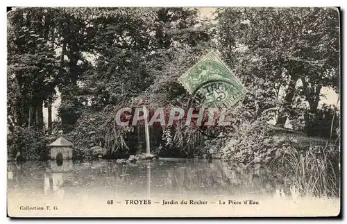 Troyes - Jardin du Rocher - La Piece d&#39eau - Ansichtskarte AK