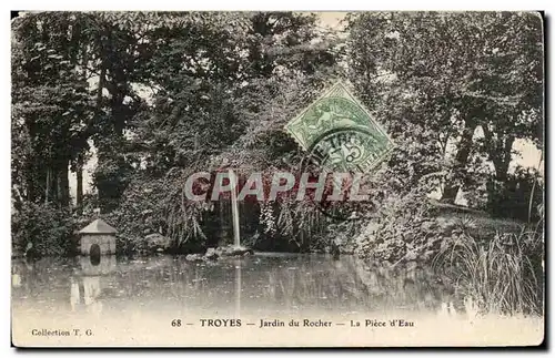 Troyes - Jardin du Rocher - La Piece d&#39eau - Cartes postales