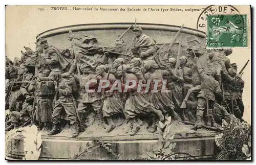 Troyes - Haut relief du Monument des Enfants de l'aube - Cartes postales