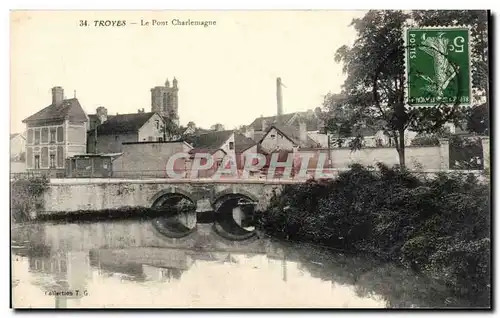 Troyes - Le Port Charlemagne - Ansichtskarte AK