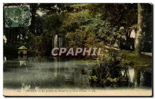 Troyes - Le Jardin du Rocher et la Piece d&#39eau - Ansichtskarte AK