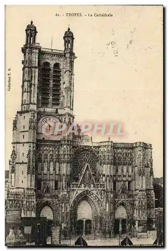 Troyes Cartes postales la cathedrale