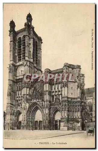 Troyes Cartes postales la cathedrale