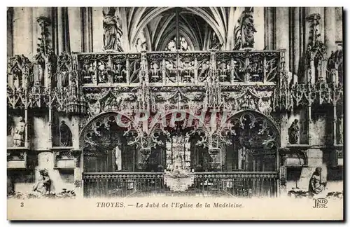 Troyes Cartes postales la cathedrale Le jube
