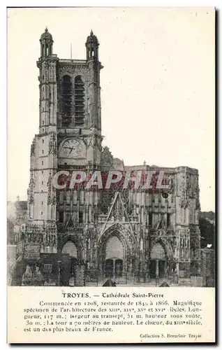 TRoyes Cartes postales la cathedrale Saint Pierre