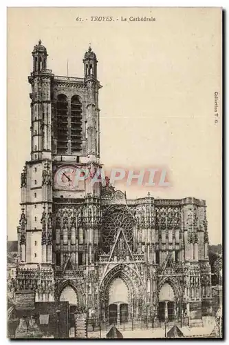 Troyes Cartes postales la cathedrale