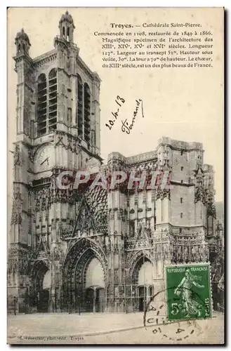 Troyes Cartes postales CAthedrale Saint Pierre