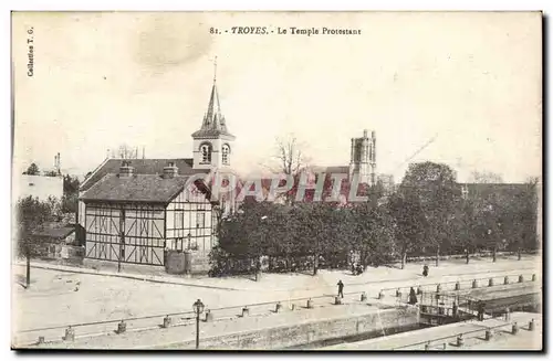 Troyes Cartes postales le temple protestant