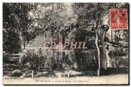 Troyes Ansichtskarte AK Jardin du roche La chute d&#39eau