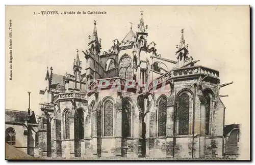 Troyes Cartes postales Abside de la cathedrale