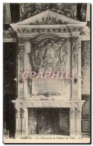 Troyes Cartes postales La cheminee de l'hotel de ville