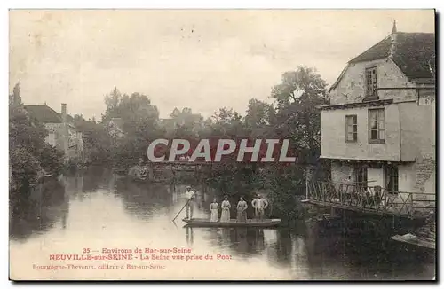 Environs de Bar sur SEine Cartes postales Neuville sur SEine La Seine vue prise du pont