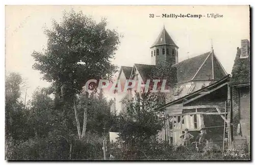Mailly le Camp Cartes postales L'eglise (animee)