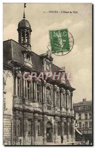 Troyes Cartes postales L'hotel de ville