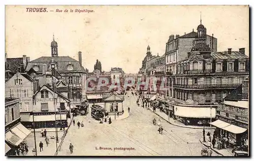 Troyes Cartes postales Rue de la Republique