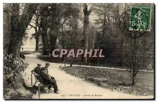 Troyes Ansichtskarte AK Jardin du rocher