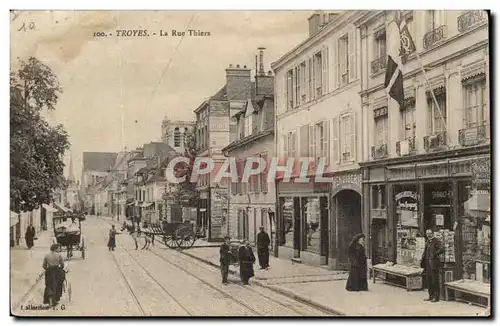 Troyes Cartes postales La rue Thiers