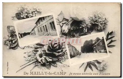 Cartes postales Camp de Mailly Je vous envoie ces fleurs