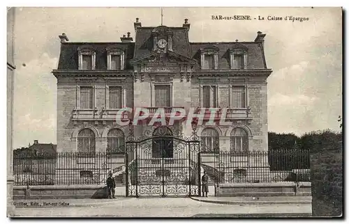 Bar sue Seine - La Caisse d&#39 Epargne - Ansichtskarte AK