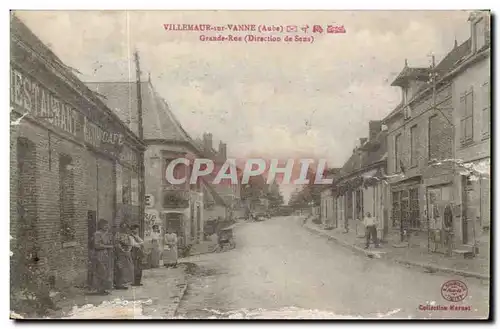 Villemaur sur Vanne - Grande Rue - direction de Sens Ansichtskarte AK