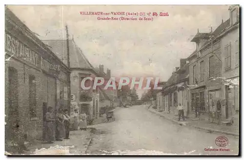 Villemaur sur Vanne - Grande Rue - direction de Sens Cartes postales