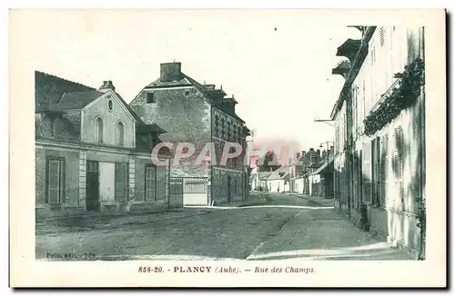 Plancy Cartes postales Rue des champs