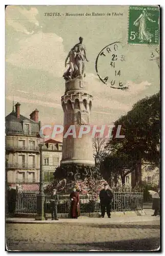 Troyes Cartes postales Monument des enfants de l'aube