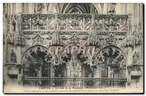 Troyes Cartes postales Le jube de la Madeleine