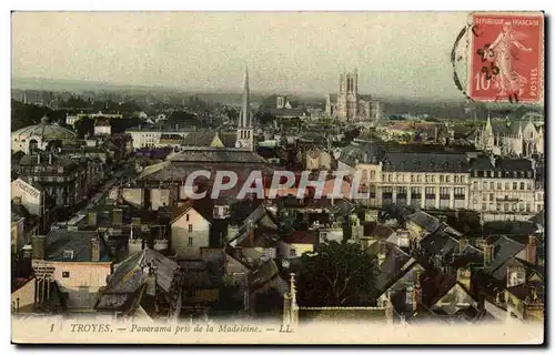 Troyes Ansichtskarte AK Panorama pris de la Madeleine