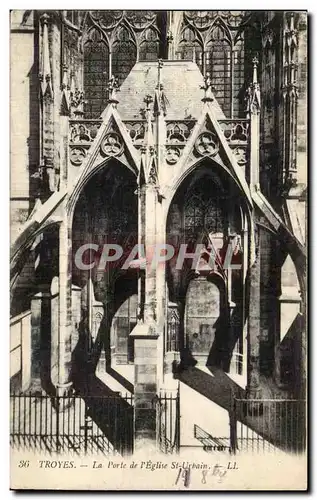 Troyes Ansichtskarte AK La porte de l&#39eglise Saint Urbain