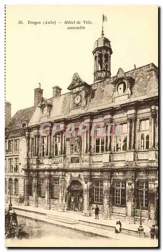 Troyes Cartes postales Hotel de ville Ensemble