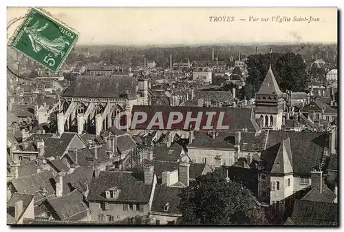 Troyes Cartes postales Vue sur l'eglise Saint Jean