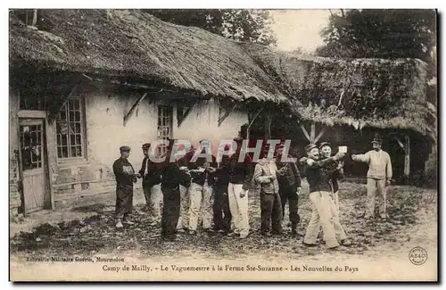 Camp de Mailly Ansichtskarte AK Le vaguemestre a la ferme Ste Suzanne Les nouvelles du pays (facteur postier post