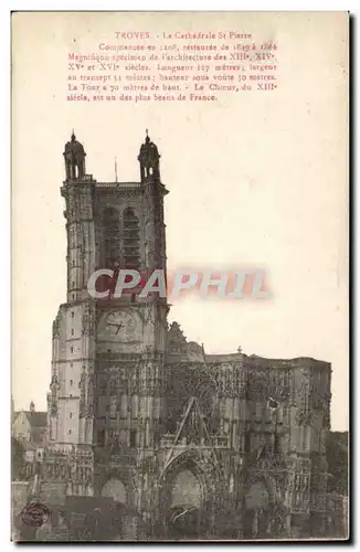 Troyes Cartes postales la cathedrale Saint Pierre