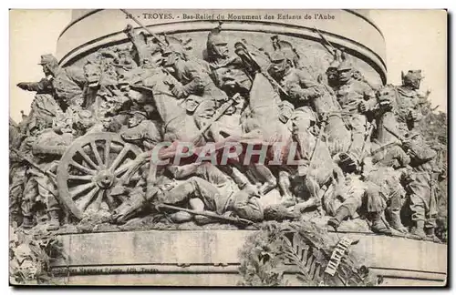 Troyes Cartes postales Bas relief du monument des enfants de l&#39aube