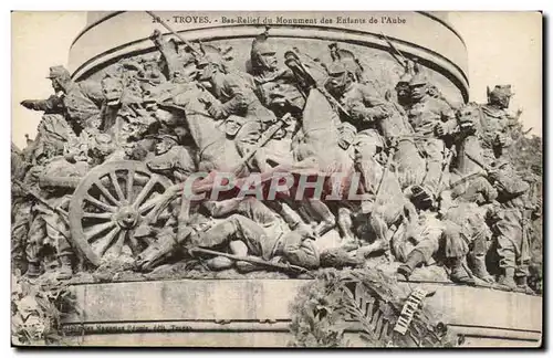 Troyes Cartes postales Bas relief du monument des enfants de l'aube