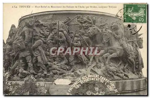 Troyes Cartes postales Haut relief du monument des enfants de l&#39aube