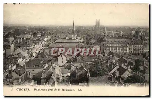 Troyes Ansichtskarte AK Panorama pris de la Madeleine