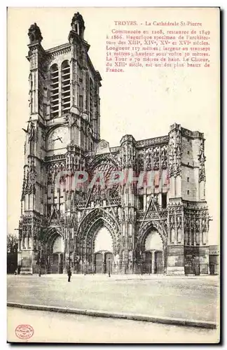 Troyes Cartes postales Cathedrale Saint Pierre