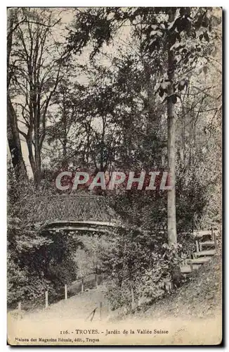 Troyes Cartes postales Jardin de la vallee suisse