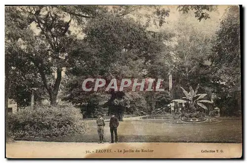 TRoyes Cartes postales Le jardin du rocher