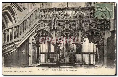 TRoyes Cartes postales Jube de l&#39eglise Sainte Madeleine